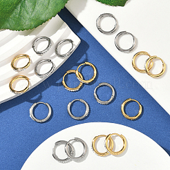 20 шт. 2-х цветные серьги-кольца из нержавеющей стали 304&nbsp;EJEW-SC0001-84