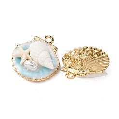 Подвески из эмалевого сплава легкого золота&nbsp;ENAM-B028-06KCG