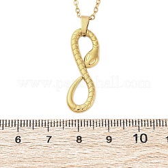 Ожерелья с подвеской в виде змеи бесконечности из нержавеющей стали 304&nbsp;NJEW-M096-04G