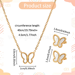 Комплект украшений из нержавеющей стали в виде бабочек&nbsp;SJEW-AN0001-56