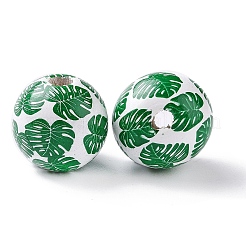 Летняя гавайская тема шима деревянные европейские бусы&nbsp;WOOD-G015-02B