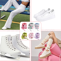 6 пара двухцветных шнурков из полиэстера&nbsp;AJEW-SP0003-13