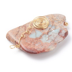 Большие подвески из натуральной аква терра яшмы&nbsp;PALLOY-JF00665