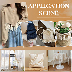 5 ярд хлопчатобумажной ленты с кисточками&nbsp;OCOR-GA0002-63