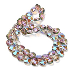 Гальванизируйте прозрачные стеклянные бусины&nbsp;EGLA-H112-03HR-01