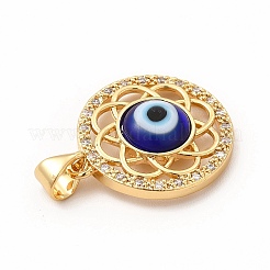 Покрытие стойки латунь микропаве прозрачные подвески из кубического циркония&nbsp;LAMP-A153-07G-04