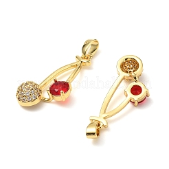 Латунные микро проложить кубического циркония подвески&nbsp;KK-G533-10G