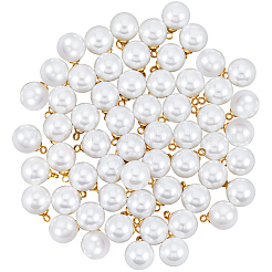 60 шт. подвески из АБС-пластика с имитацией жемчуга&nbsp;KK-BBC0023-53