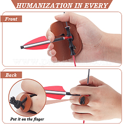 4 шт. 2 стиля перчаток из кожи для стрельбы из лука с защитой кончика перчаток&nbsp;AJEW-NB0006-34