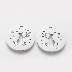 Не тускнеющие подвески в виде котят из нержавеющей стали 201&nbsp;LS-STAS-S105-T469