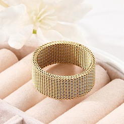 201 перстень из нержавеющей стали&nbsp;RJEW-H242-01B-G