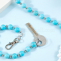 2шт брелок из синтетической бирюзы&nbsp;HJEW-SC0002-27A