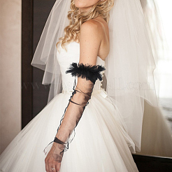 1 пара нарукавников из полиэстеровой сетки&nbsp;AJEW-GF0011-87A