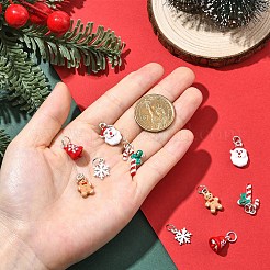 5 шт. 5 стильных подвески из сплава с эмалью на рождественскую тематику&nbsp;XMAS-YW0001-01C