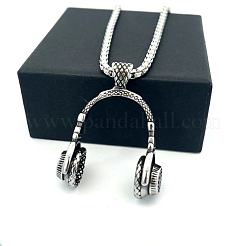 Винтажные хип-хоп подвески в виде наушников из нержавеющей стали 304 для мужчин и женщин.&nbsp;NI7157