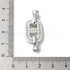 Реечное покрытие латунь микро паве прозрачный кубический цирконий складные застежки&nbsp;KK-A222-19P