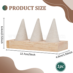 3 держатель-органайзер из деревянного конуса&nbsp;RDIS-WH0031-02A-03