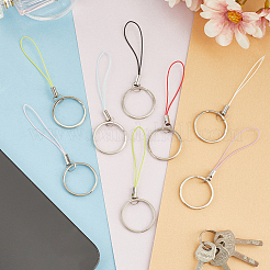 64 шт. 8-цветный нейлоновый шнур с оболочкой из цинкового сплава для мобильных ремней&nbsp;FIND-GF0006-51