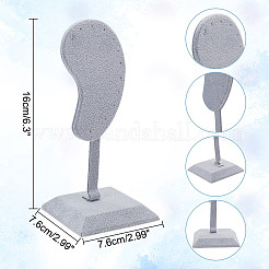 Подставки для сережек из бархата и дерева в форме ушей&nbsp;ODIS-WH0061-68A