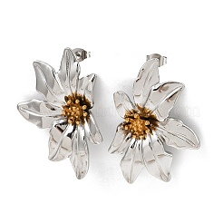 Серьги-гвоздики из нержавеющей стали 304&nbsp;EJEW-Z130-01GP