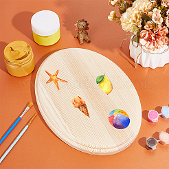 Необработанные кабошоны из натурального дерева бука для своими руками ручной работы&nbsp;WOOD-WH0125-12