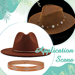 1 шт. кожаных лент с металлическими заклепками для аксессуаров для соломенной шляпы своими руками&nbsp;AJEW-MA0001-14