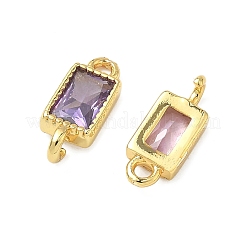 Шармы-соединители из латуни с паве из кубического циркония&nbsp;KK-L264-08G