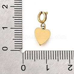 Подвесные украшения из нержавеющей стали 304 в форме сердца&nbsp;STAS-H202-12G-03