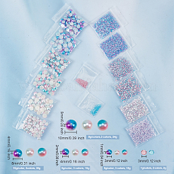 86 г 14 вида искусственных жемчужных акриловых кабошонов&nbsp;OACR-OC0002-05