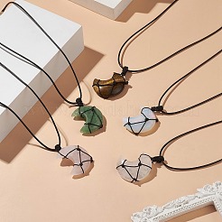 Ожерелья с подвесками из смешанных драгоценных камней для женщин&nbsp;NJEW-JN04270