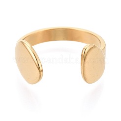 Открытые кольца-манжеты из нержавеющей стали 304 с ионным покрытием (IP) для женщин&nbsp;RJEW-N052-18G