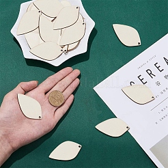 100 шт. необработанные пустые большие подвески из тополя DIY-SC0016-73