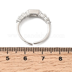 Кольца-манжеты из латуни с фианитами для женщин&nbsp;RJEW-B160-07A-P