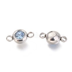 Соединительные элементы из нержавеющей стали 304 со стразами&nbsp;LS-X-STAS-P237-17P-15
