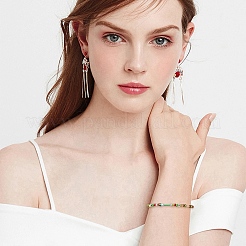 50 г 5-цветный стеклянный бисер с серебряной отделкой на рождественскую тематику&nbsp;SEED-YW0002-62A