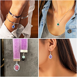 28шт 7 цвета платиновые подвески из сплава с эмалью&nbsp;ENAM-TA0002-30