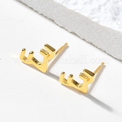 925 серьги-гвоздики из стерлингового серебра для женщин&nbsp;EJEW-K303-03G