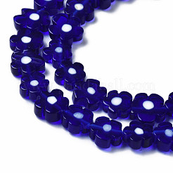 Ручной работы стеклянная бусина тысячецветник нитей&nbsp;LAMP-J035-8mm-36