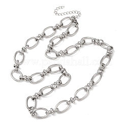 Женские ожерелья из овальной цепочки из нержавеющей стали 304 толщиной 10 мм&nbsp;NJEW-G194-04P
