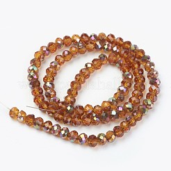 Гальванизируйте прозрачное стекло бисер нитей&nbsp;EGLA-A034-T6mm-R14