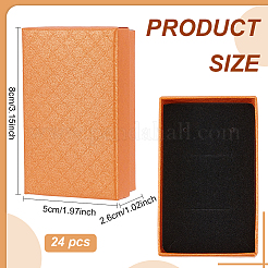 Картонная шкатулка для хранения ювелирных изделий с ромбовидным принтом&nbsp;LS-CON-WH0084-79