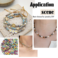 2 нити бусин из натурального белого нефрита&nbsp;G-PA0001-51