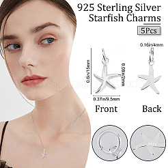 5 шт. 925 подвески из стерлингового серебра&nbsp;STER-BBC0001-20