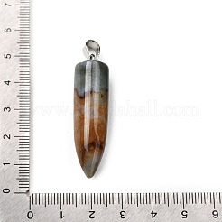 Натуральный индийский агат остроконечные подвески&nbsp;G-F820-12R