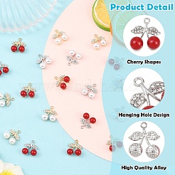 40шт 4 цвета подвески из сплава со стразами&nbsp;FIND-YW0017-92