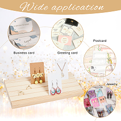 5-слотовая деревянная подставка для серег с наклоном назад&nbsp;EDIS-WH0021-36C