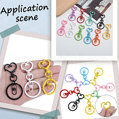 20 шт. 10 цвета железные застежки для брелка&nbsp;FIND-SC0017-35