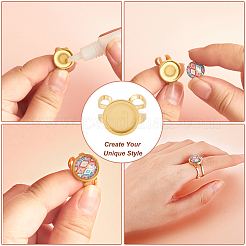 Набор для самостоятельного изготовления пустого куполообразного манжетного кольца&nbsp;DIY-DC0001-60