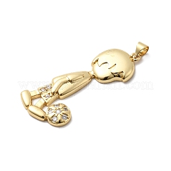 Латунные микро проложить кубического циркония подвески&nbsp;KK-H519-02B-G