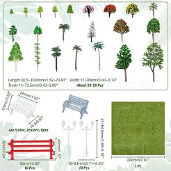 8 пластиковая модель дерева&nbsp;AJEW-CA0001-63